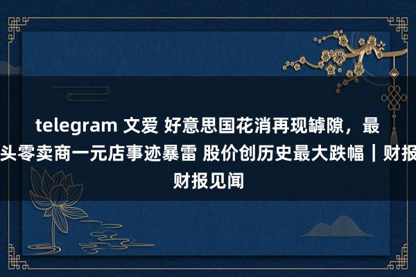 telegram 文爱 好意思国花消再现罅隙，最大扣头零卖商一元店事迹暴雷 股价创历史最大跌幅｜财报见闻