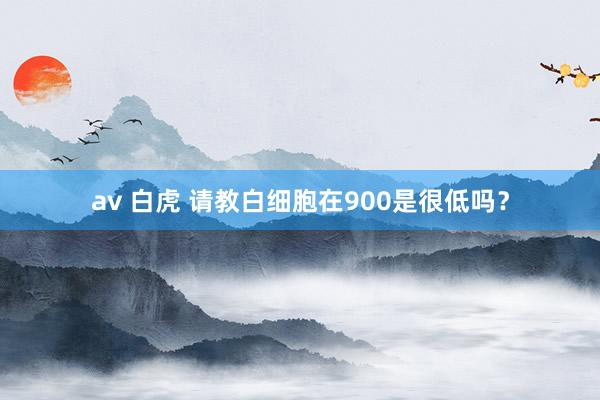 av 白虎 请教白细胞在900是很低吗？